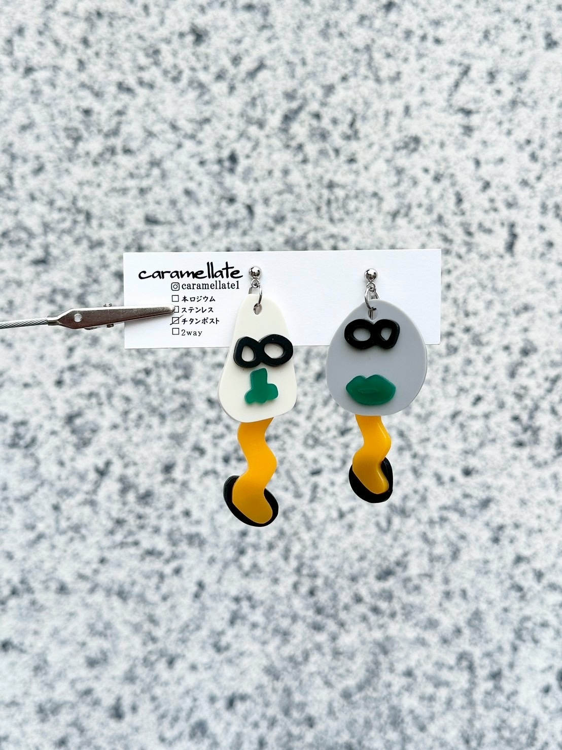 [caramellate] 怪趣表情耳環 | 耳針 | NO.146