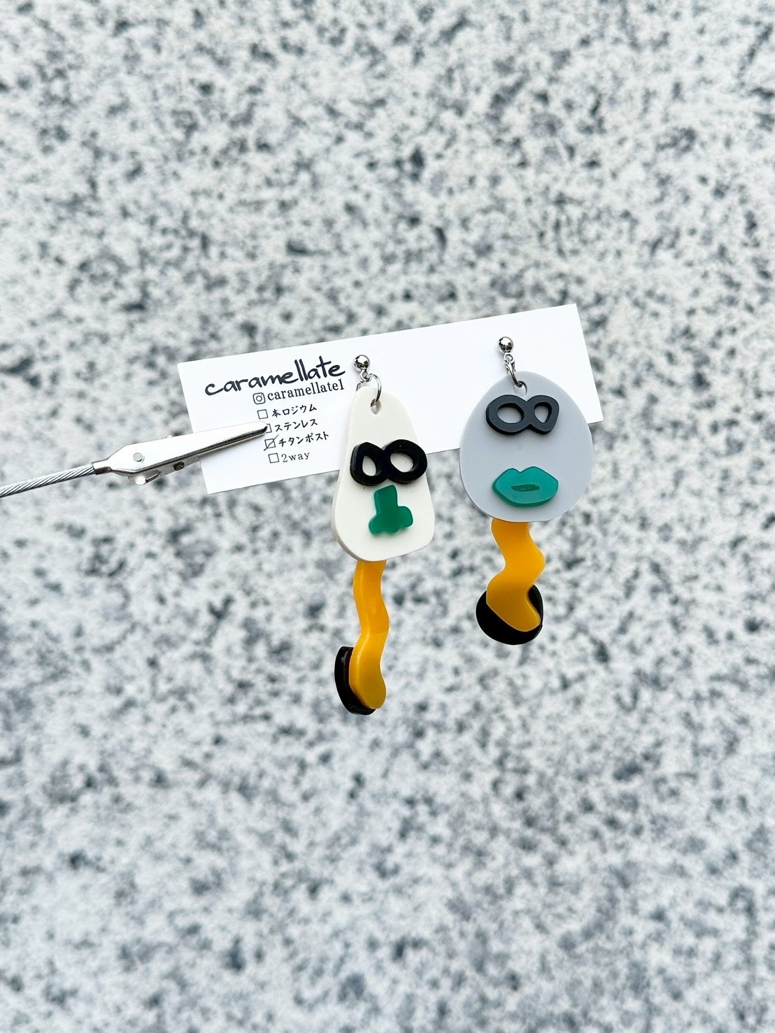 [caramellate] 怪趣表情耳環 | 耳針 | NO.146