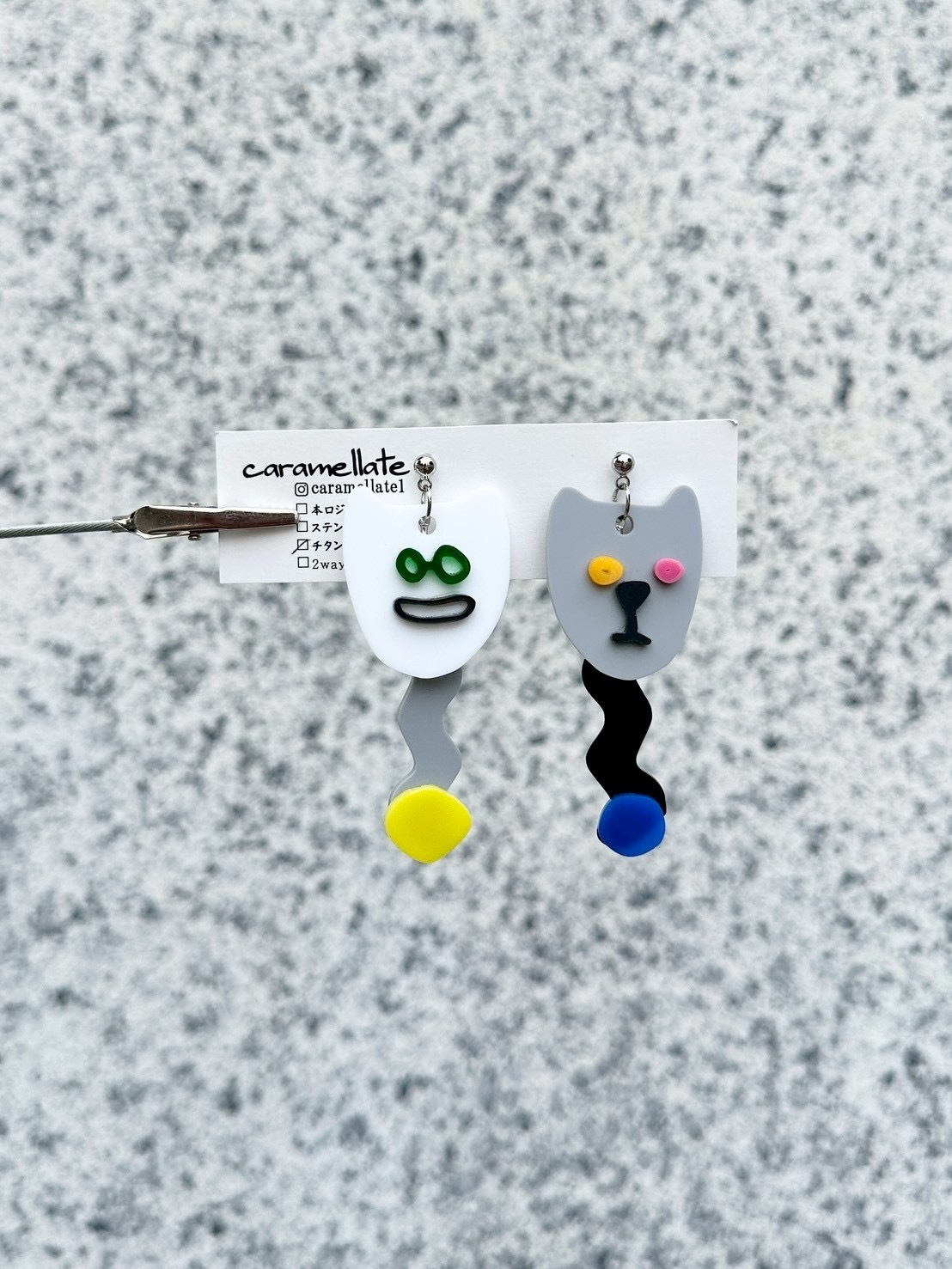 [caramellate] 怪趣表情耳環 | 耳針 | NO.147