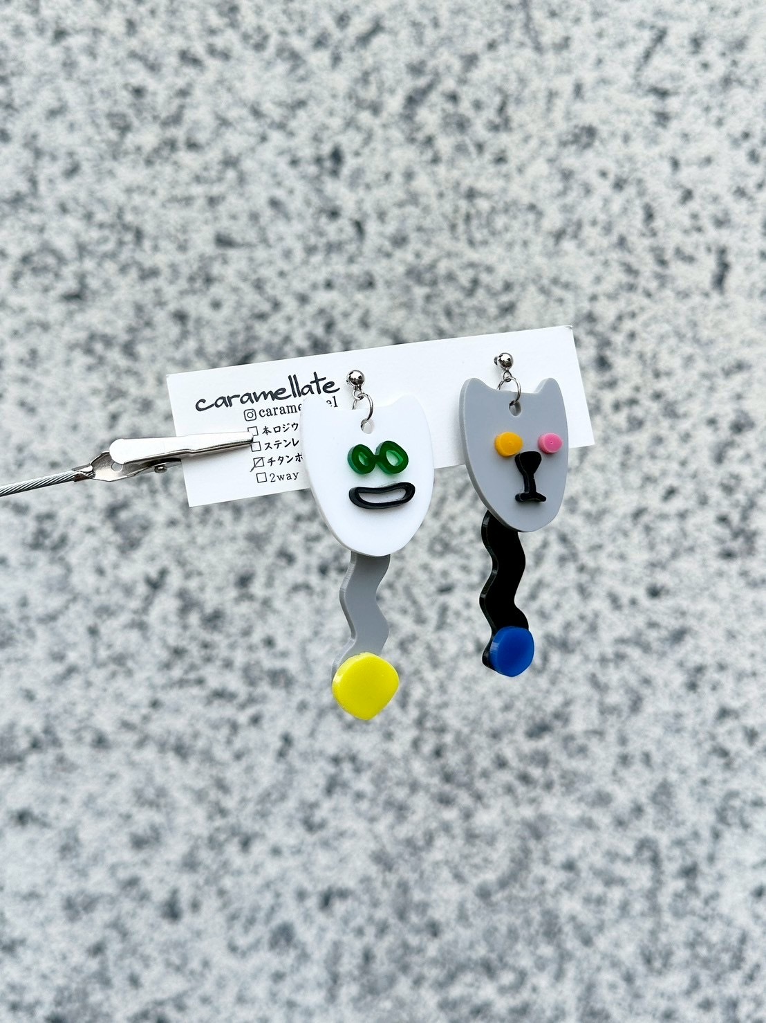 [caramellate] 怪趣表情耳環 | 耳針 | NO.147