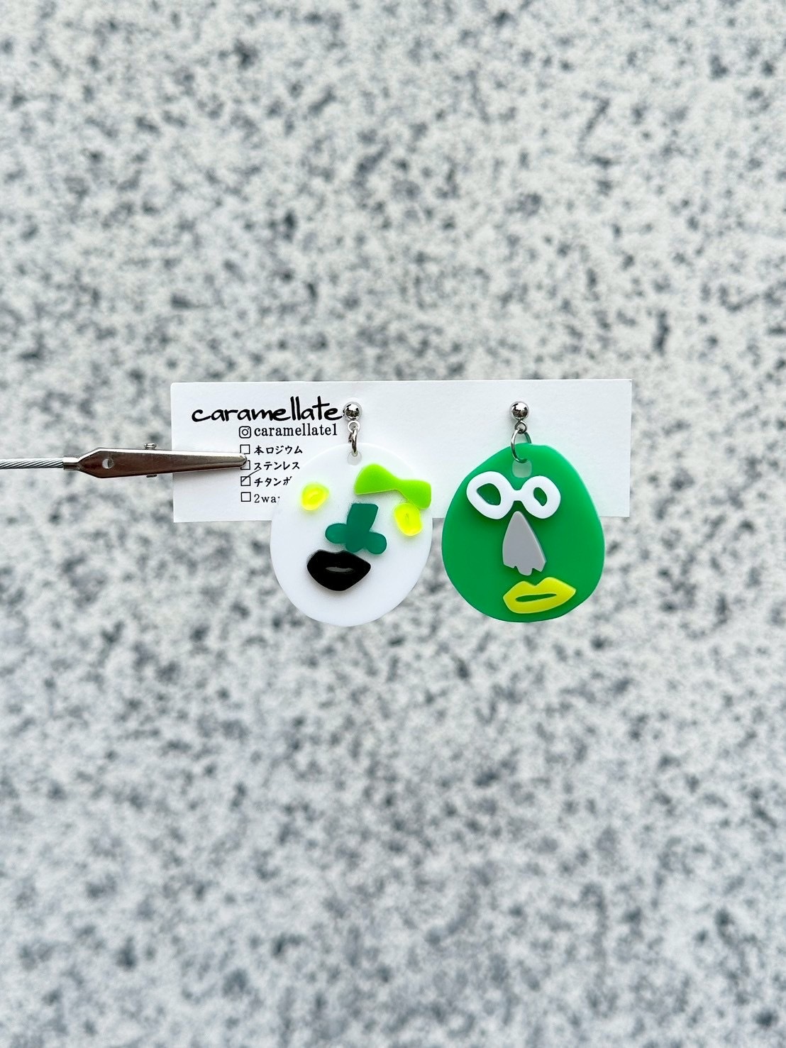 [caramellate] 怪趣表情耳環 | 耳針 | NO.148