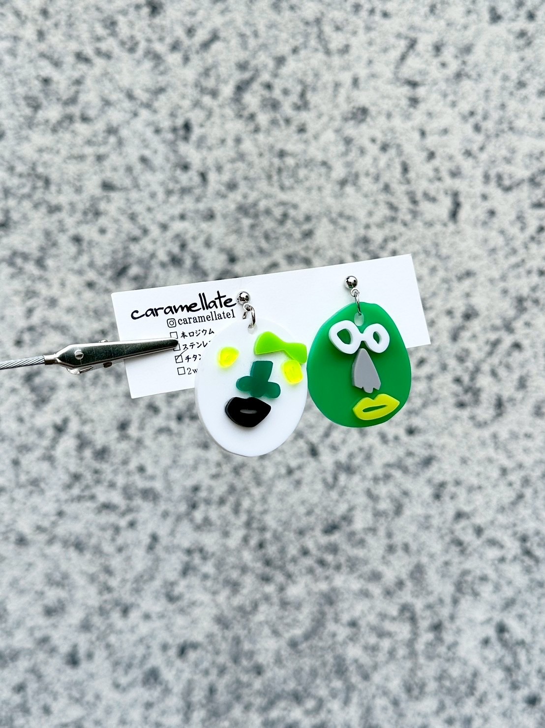 [caramellate] 怪趣表情耳環 | 耳針 | NO.148