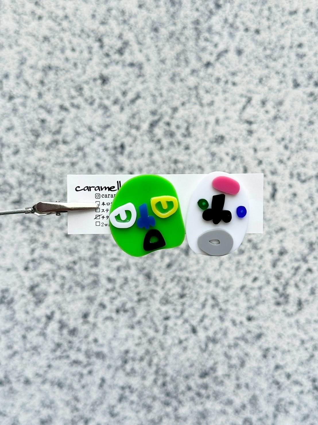 [caramellate] 怪趣表情耳環 | 耳針 | NO.149