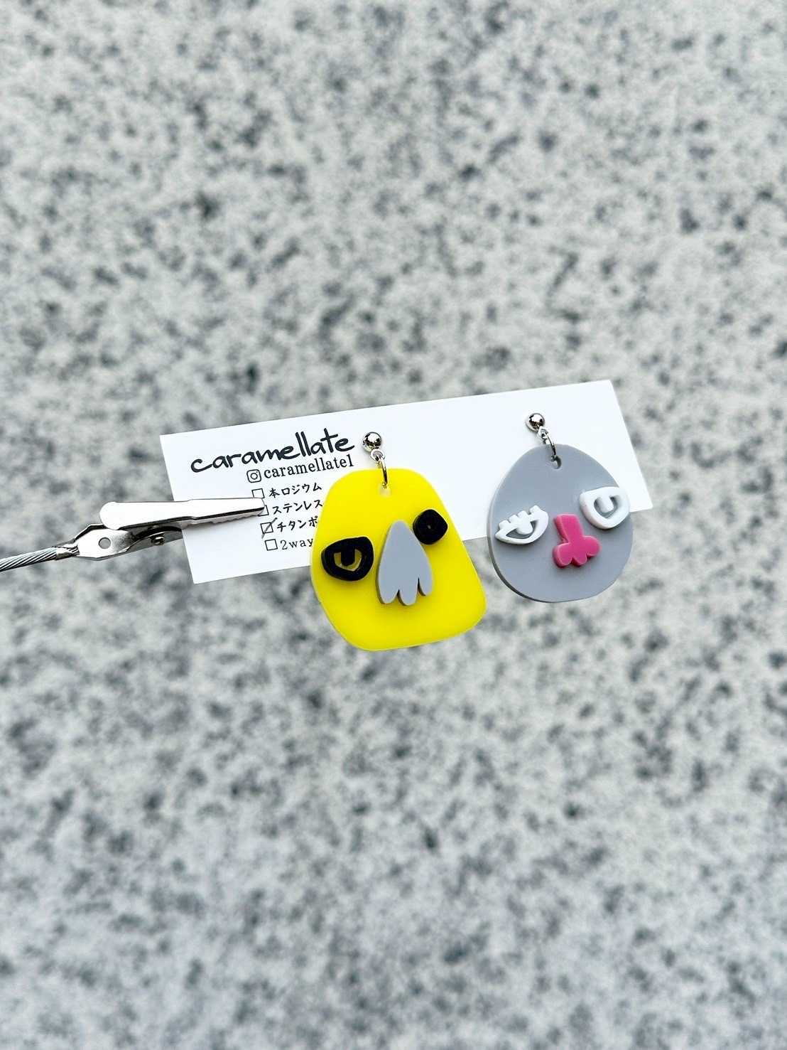 [caramellate] 怪趣表情耳環 | 耳針 | NO.150