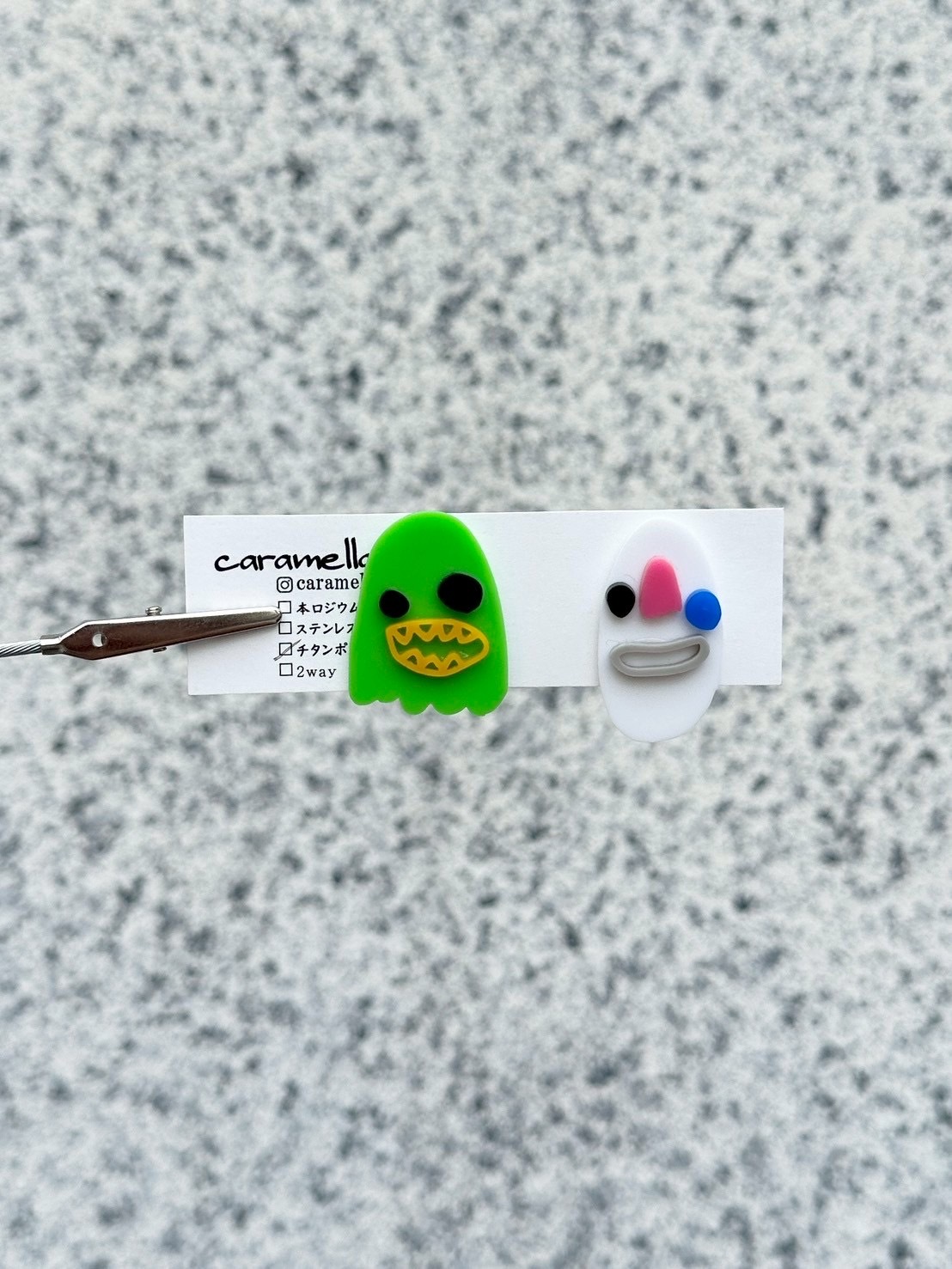 [caramellate] 怪趣表情耳環 | 耳針 | NO.151