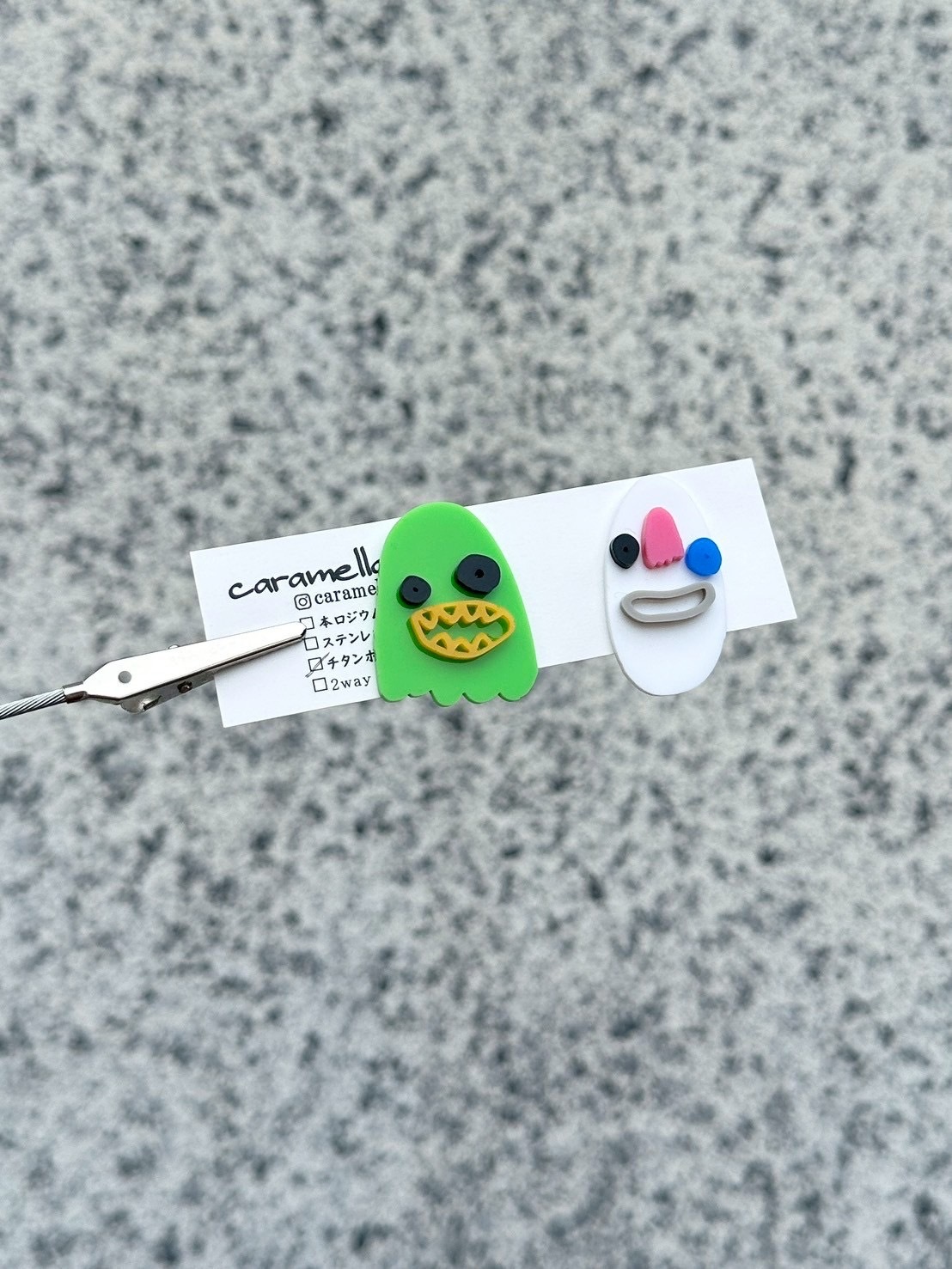 [caramellate] 怪趣表情耳環 | 耳針 | NO.151