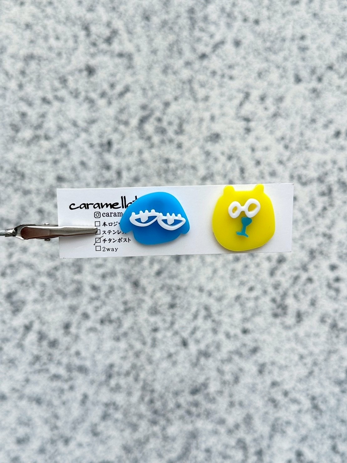 [caramellate] 怪趣表情耳環 | 耳針 | NO.152