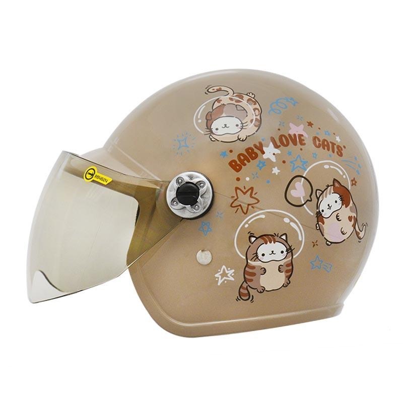 THH FH200Y 太空喵 焦糖拿鐵 童帽 3/4罩式