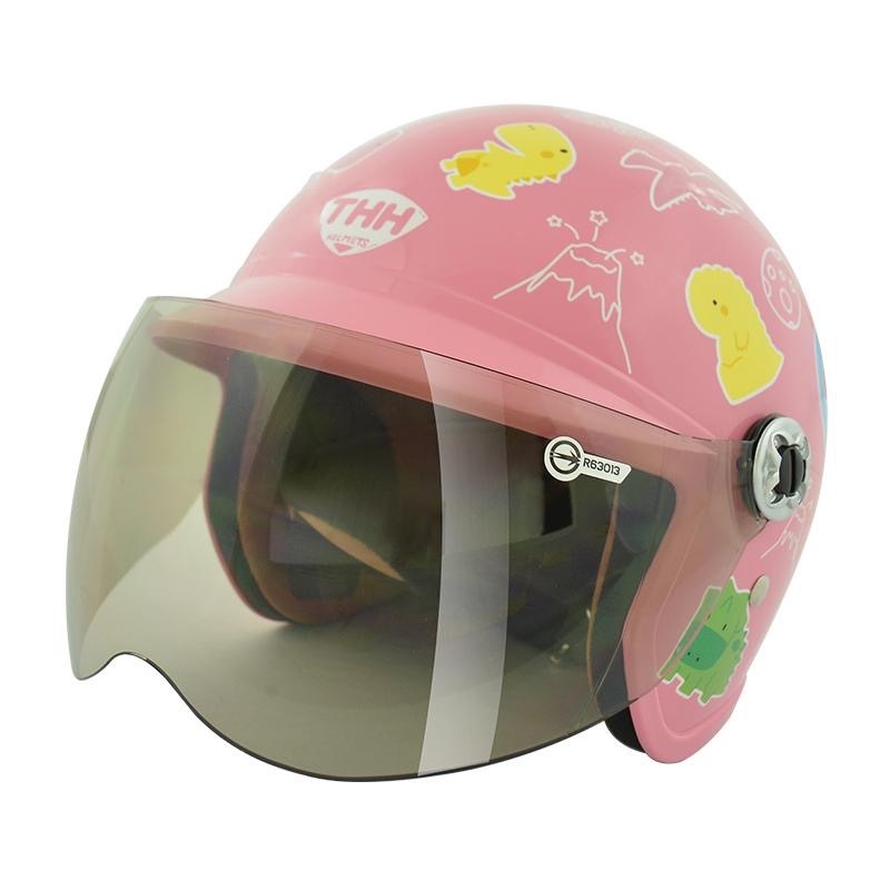 THH FH200Y FH200Y 小恐龍 粉紅 童帽 3/4罩式