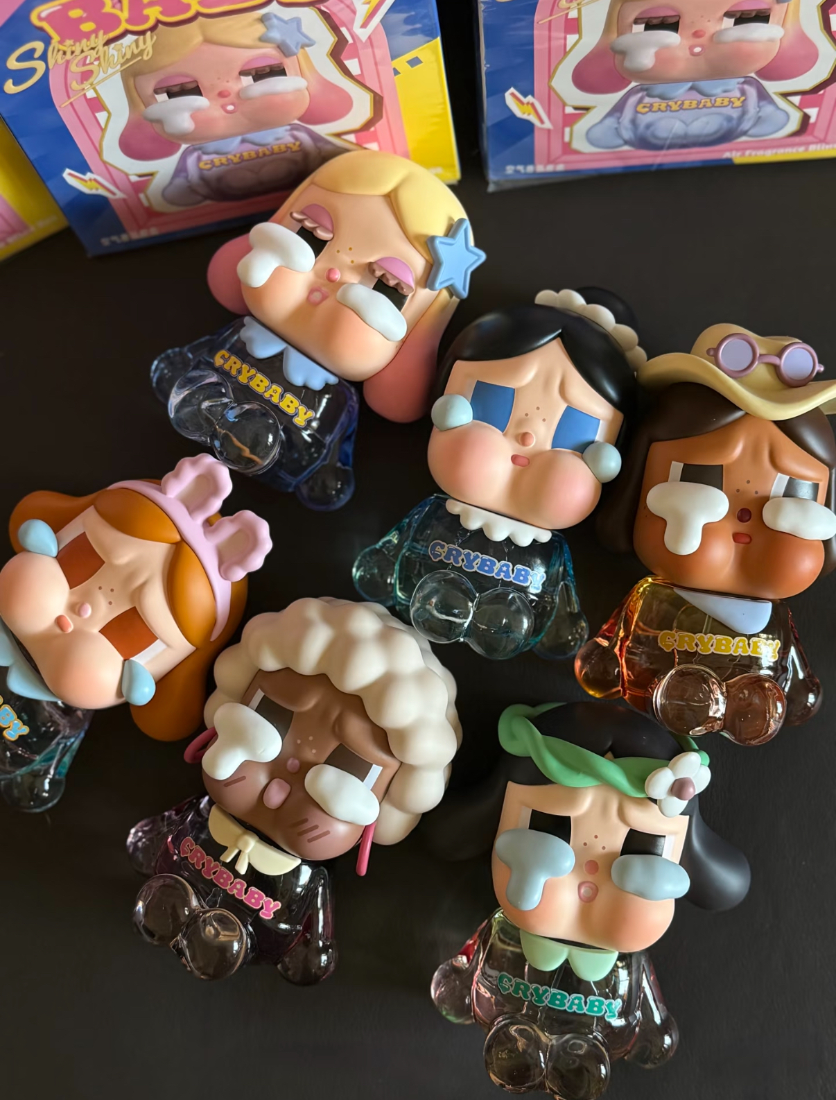 POPMART 泡泡瑪特 Crybaby 哭娃 Shiny Shiny 系列 空氣香氛 香氛盲盒 公仔 盲盒 6+1款(任買兩件711免運)/預購
