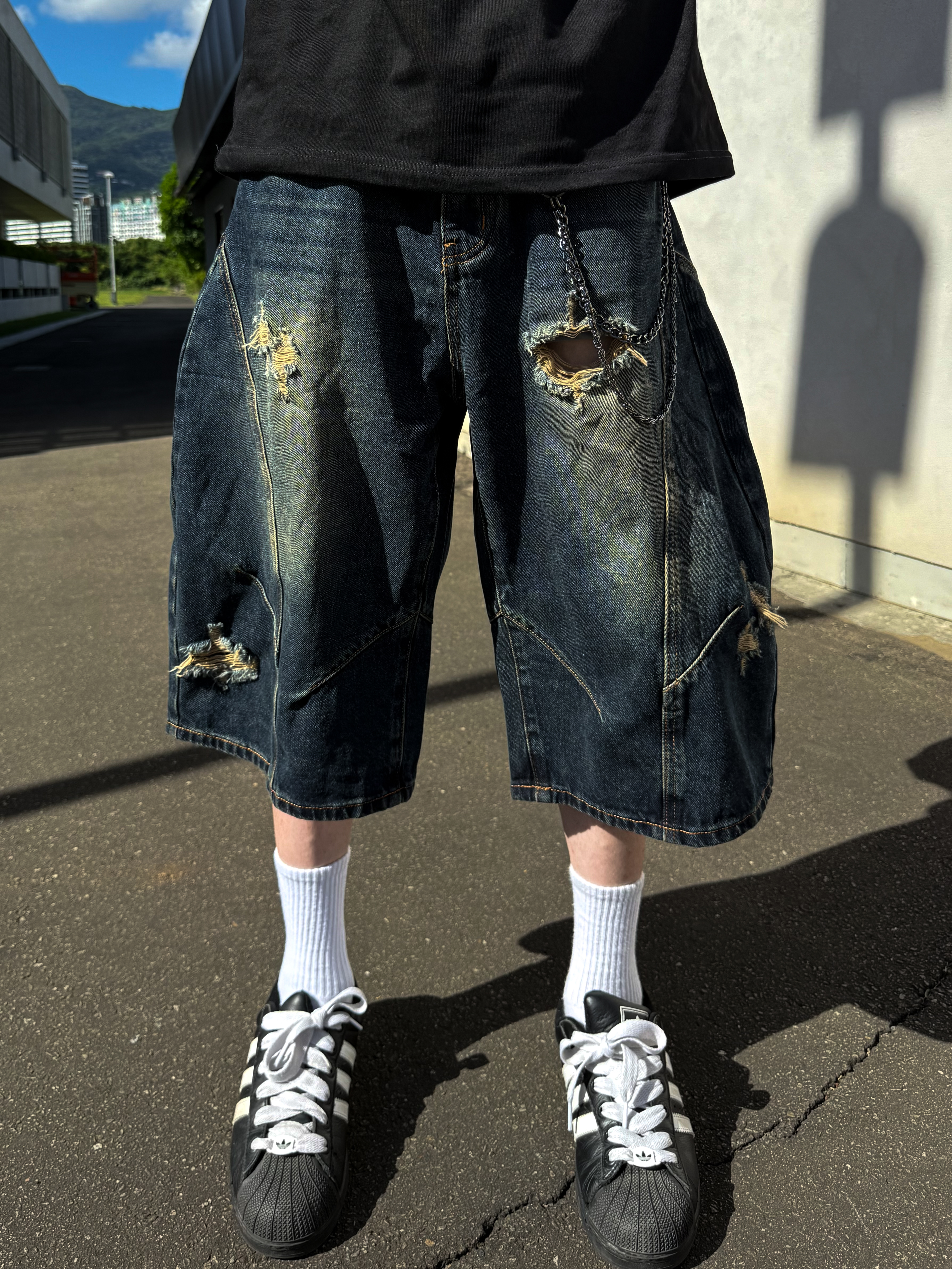 (現貨) 破壞感七分牛仔褲 高品質!