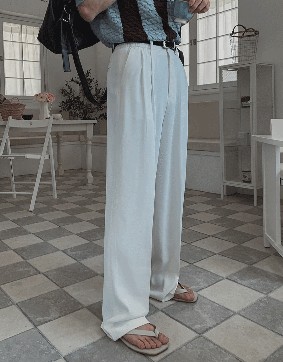 夏季涼感休閒西裝褲