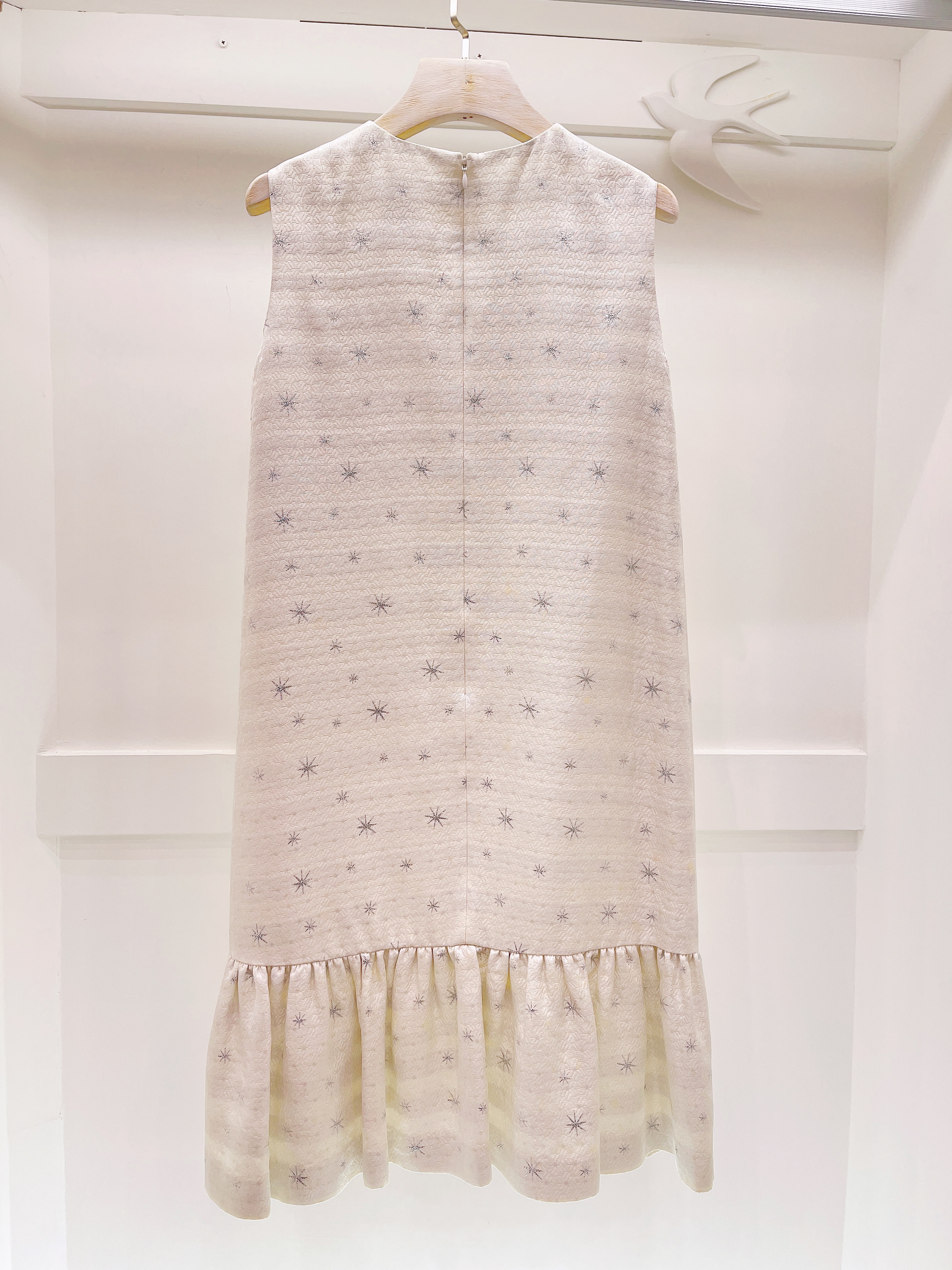 刺繡星星低裙擺洋裝