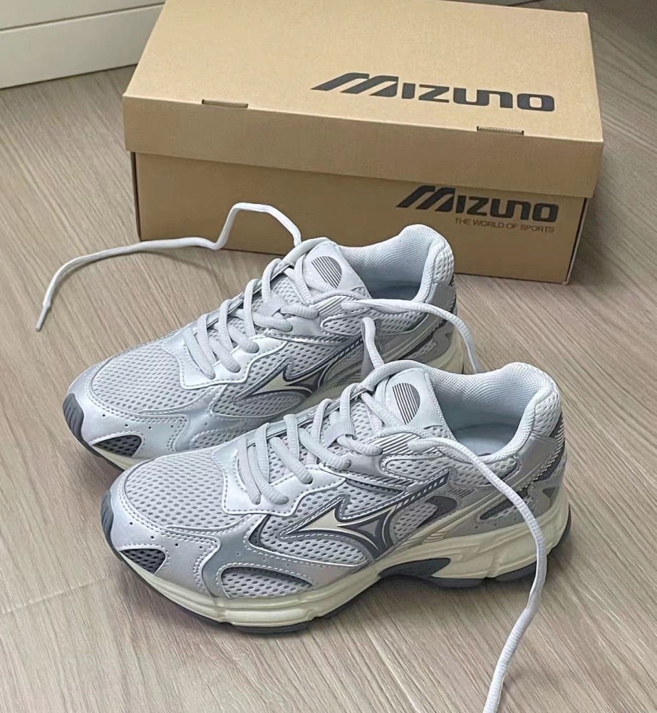 【Luxury】預購  Mizuno Speed 2K 銀灰 復古運動鞋 男女鞋 白銀網面 氣墊 慢跑 健身 運動 有氧 熱門款