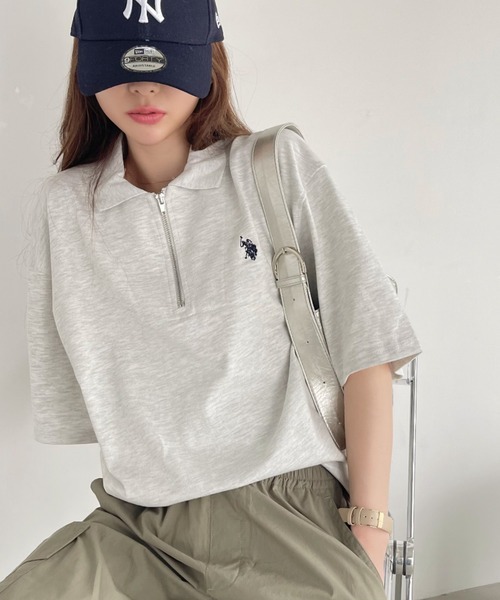 US POLO ASSN. Half-Zip Short-Sleeve Polo Shirt