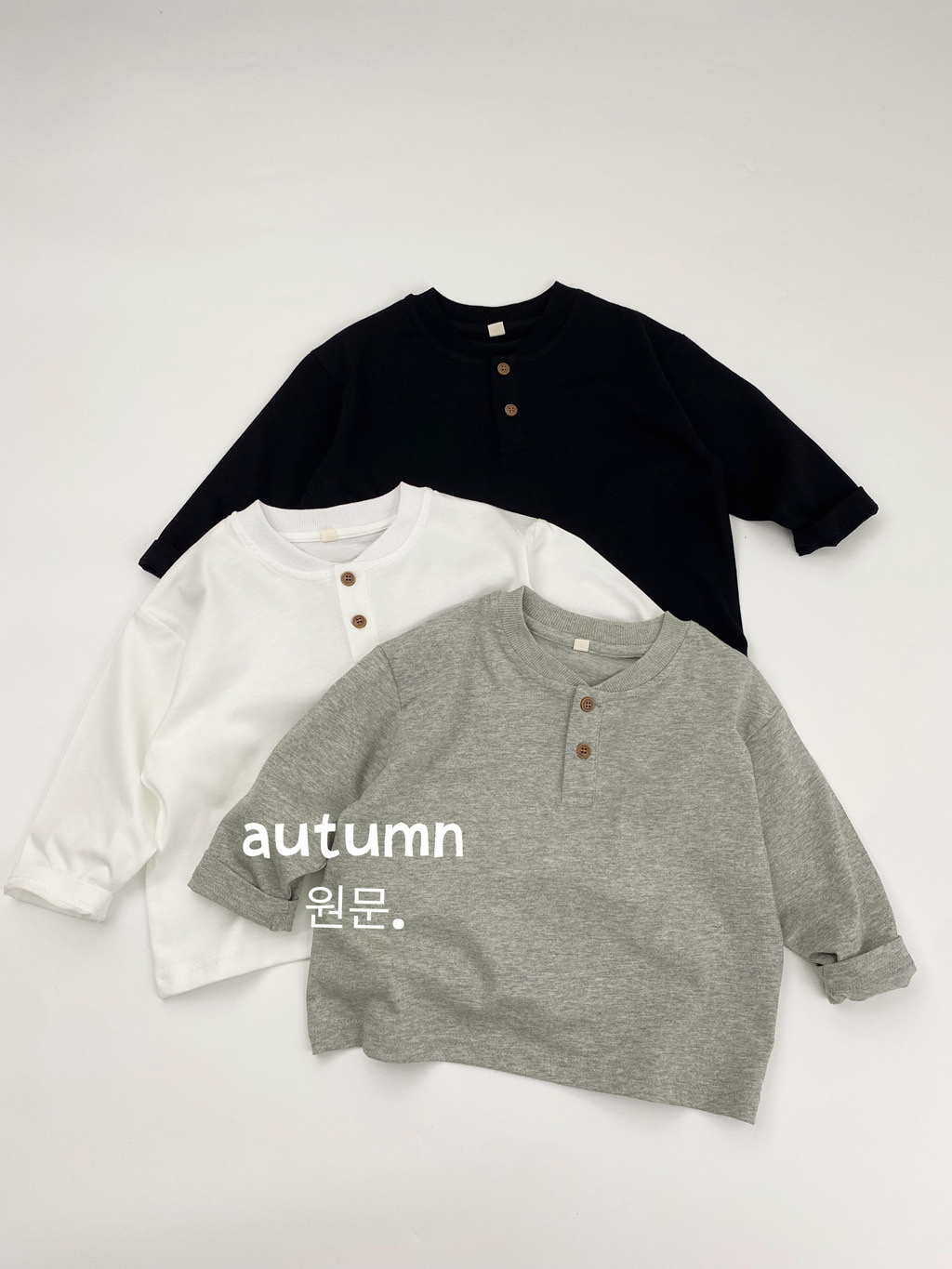 純棉扣子長袖上衣