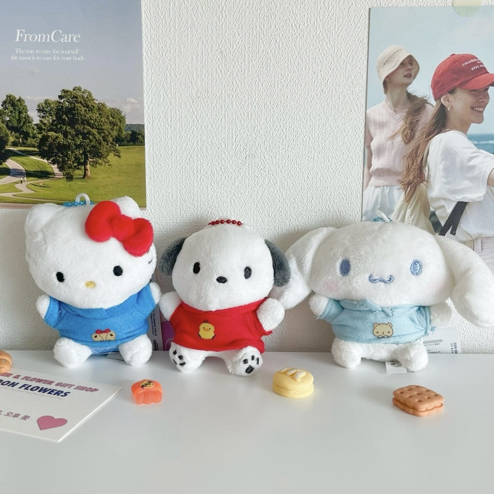 SANRIO 三麗鷗 帽踢 吊飾 8CM高 絨毛玩具 韓國版 KITTY 帕恰狗 大耳狗