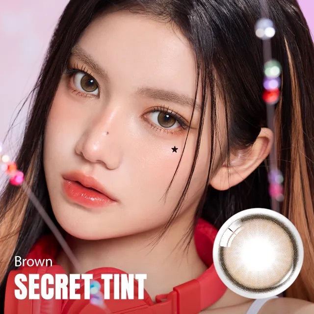 [月拋] OLENS Secret Tint 1 Month Brown｜彩妝隱形眼鏡｜每盒2片
