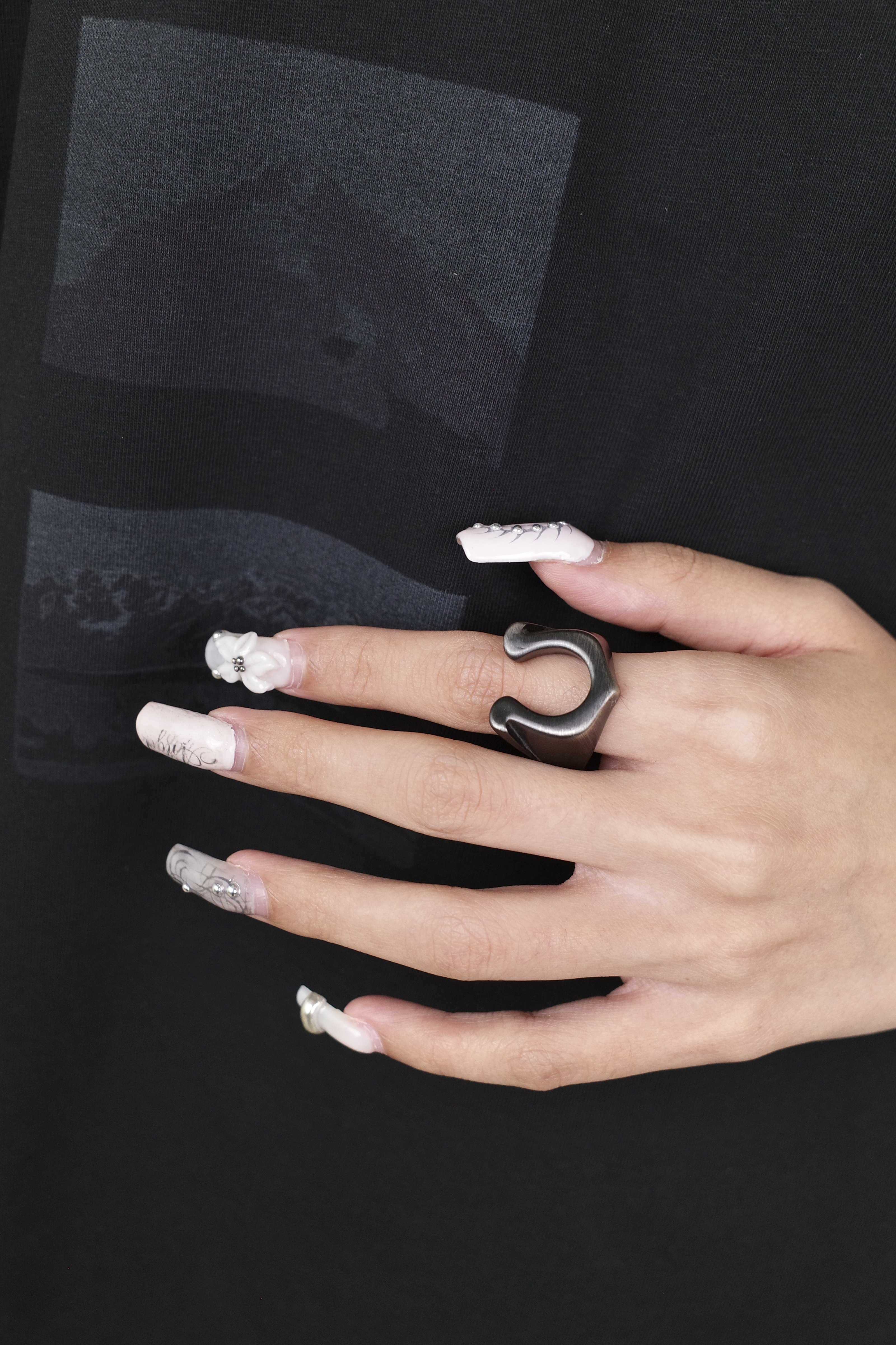 『Always_Good』做舊 拉絲紋理 馬蹄鐵  戒指