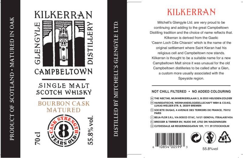 Kilkerran 8yo Batch 8 2022 Bourbon 55.8%