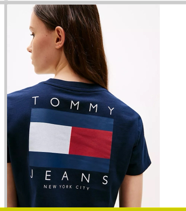 Tommy Jeans 女款 背後大國旗 短袖上衣 短T