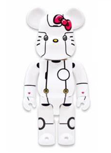 BEARBRICK SANRIO HELLO KITTY WHITE ROBOT KITTY 100%