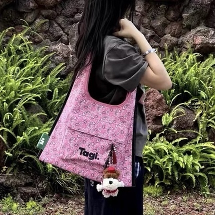 TAGI. HOBO包 大容量 外出包 手提包 單肩包 拉鍊 口袋 皮革手把 五色 /預購