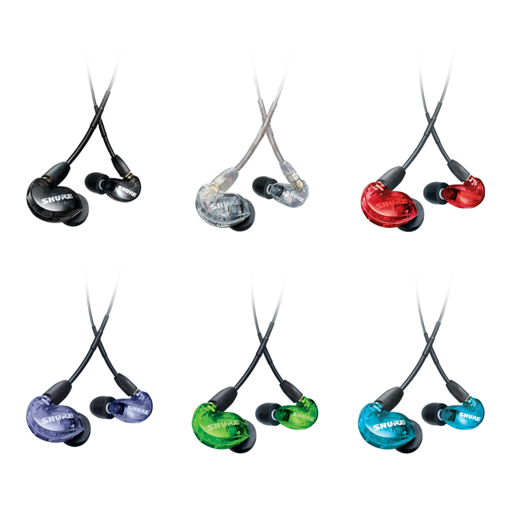 SHURE SE215 監聽耳道式耳機 黑/紅綠/藍/紫/透明