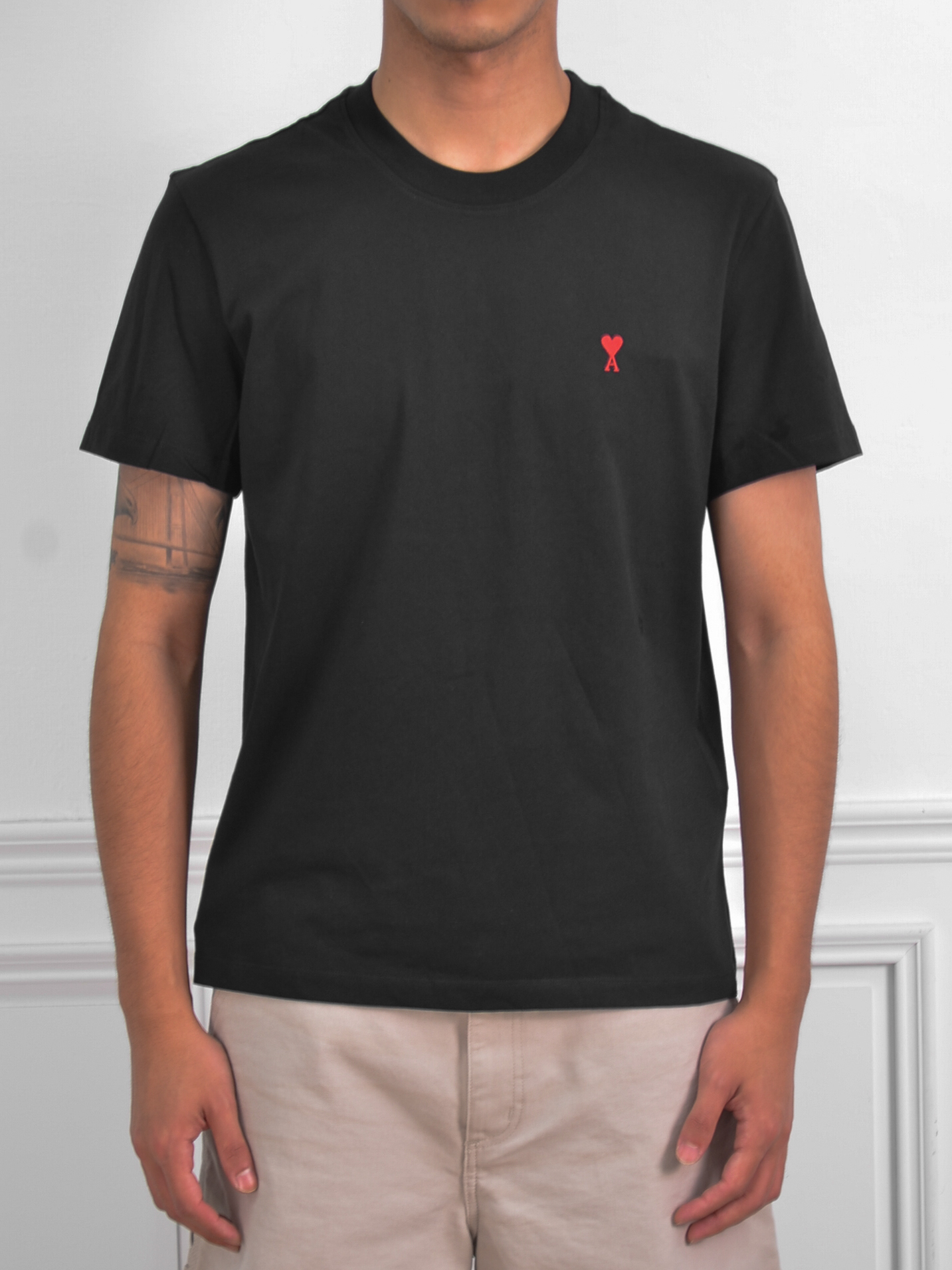 AMI Cotton Ami de Coeur T-Shirt 愛心刺繡棉質短袖【bfuts035724001】