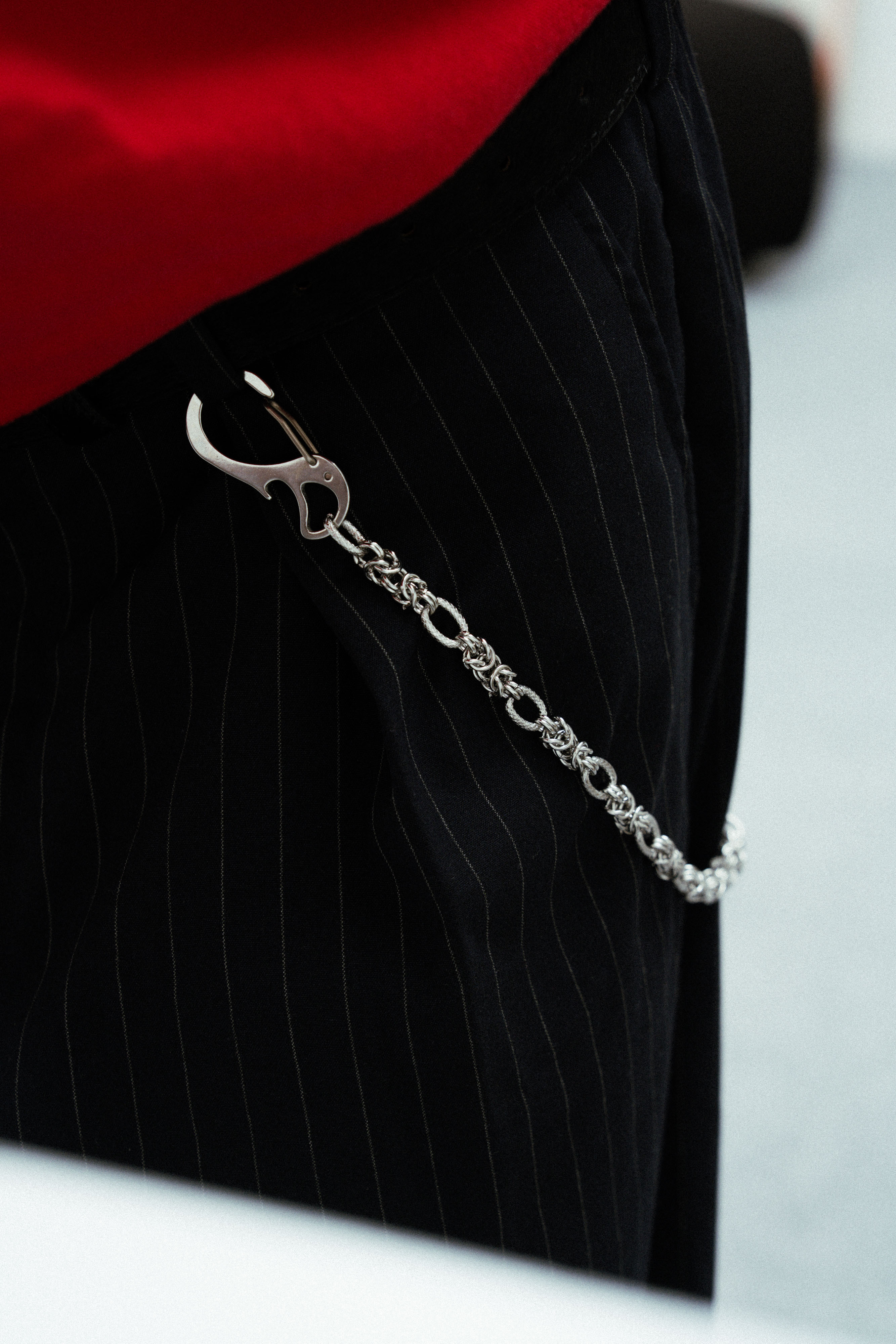 【BLUZ MADE 】| BM09 金屬細紋環節褲鏈