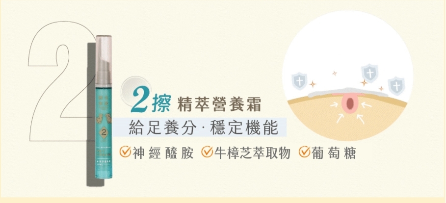 面對貓癬，外在皮膚的穩定是第一步。我們整合兩款關鍵配方，協助打理紅紅、乾燥、舔抓等部位，幫助皮膚穩定健康狀態。