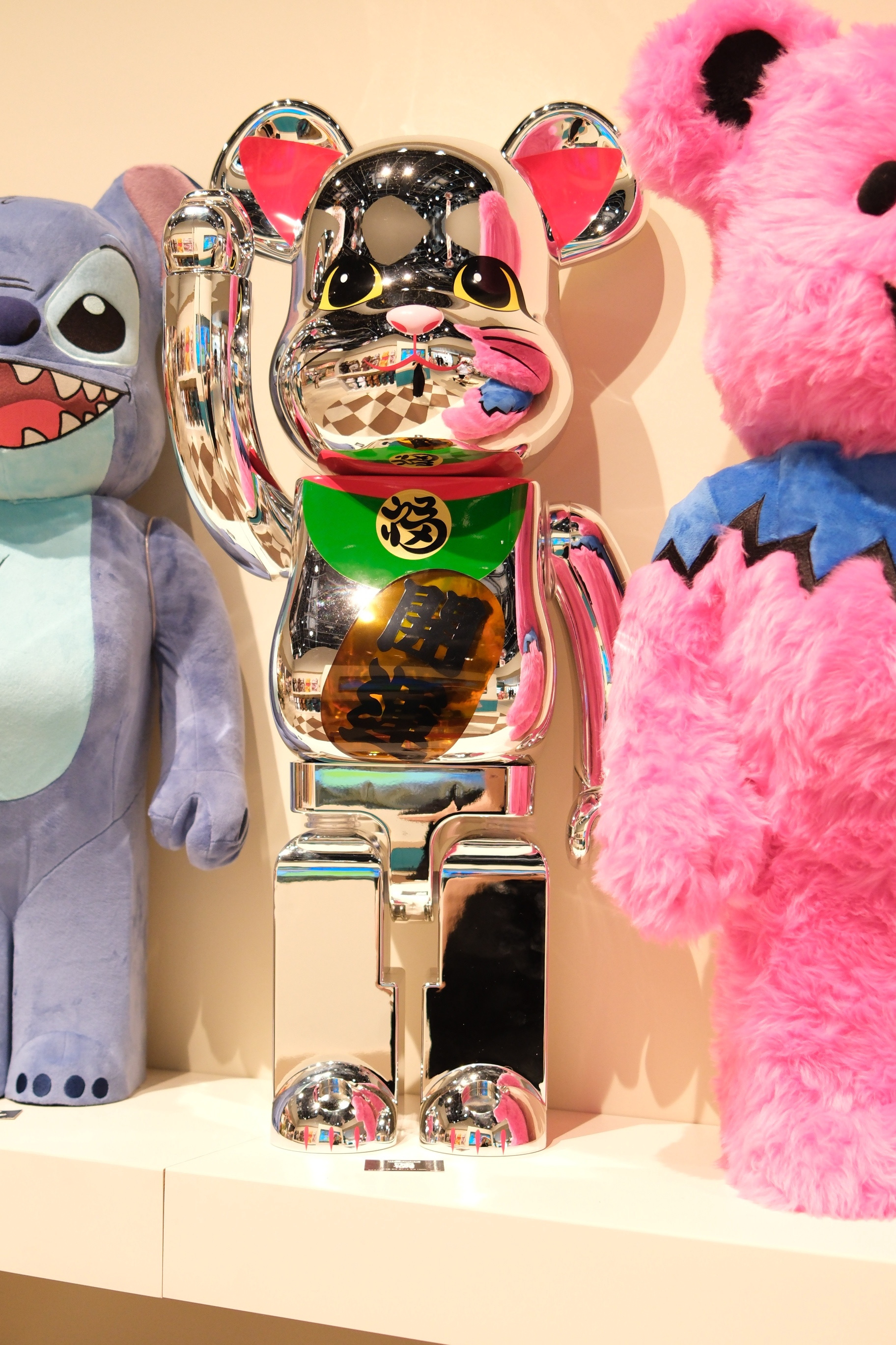 🎏預訂🎏Bearbrick 招き猫 開運 銀メッキ 発光 1000％