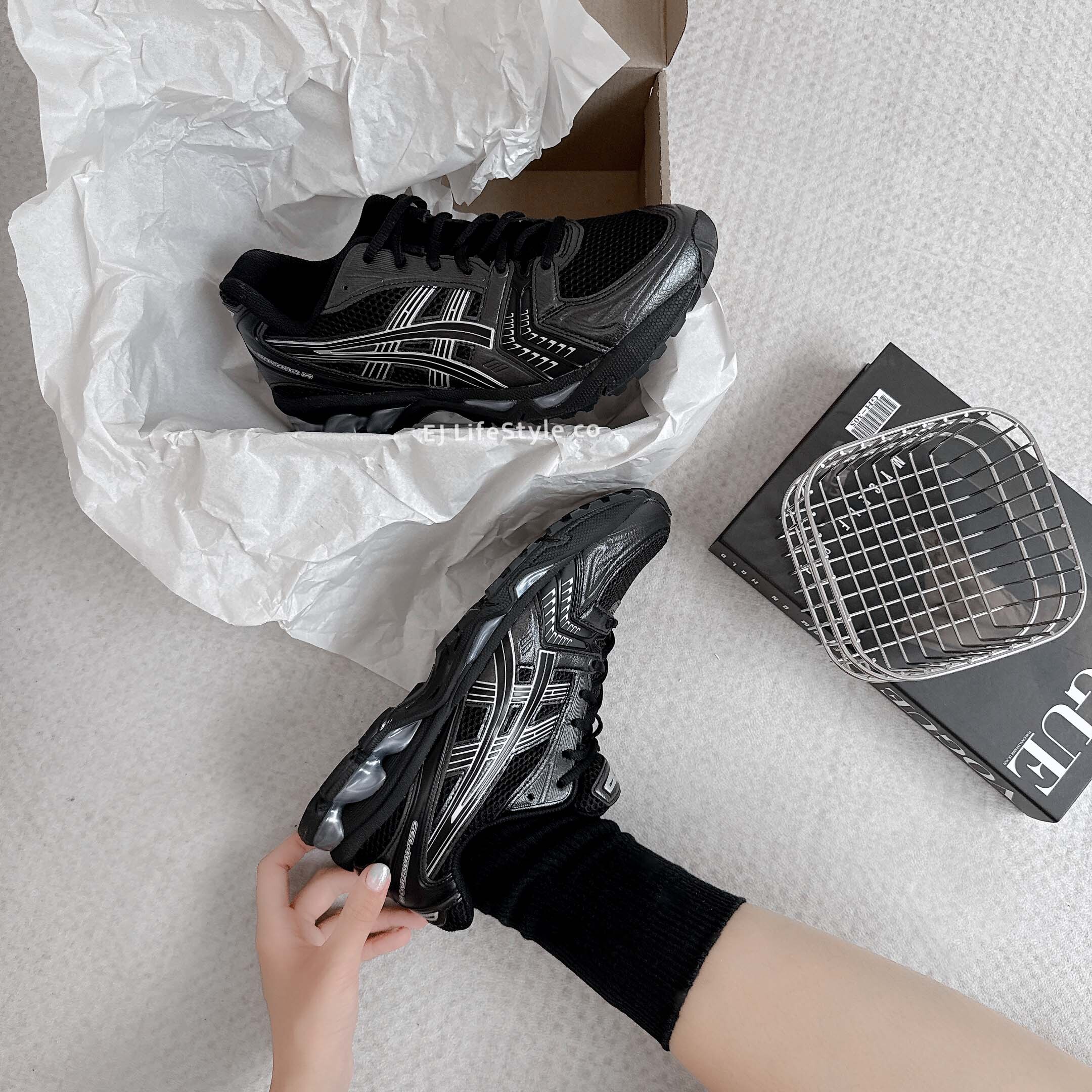 ASICS GEL-KAYANO 14 "BLACK SILVER" 黑銀 灰銀 復古 Y2K 男女鞋 1201A019-006 / 現+調