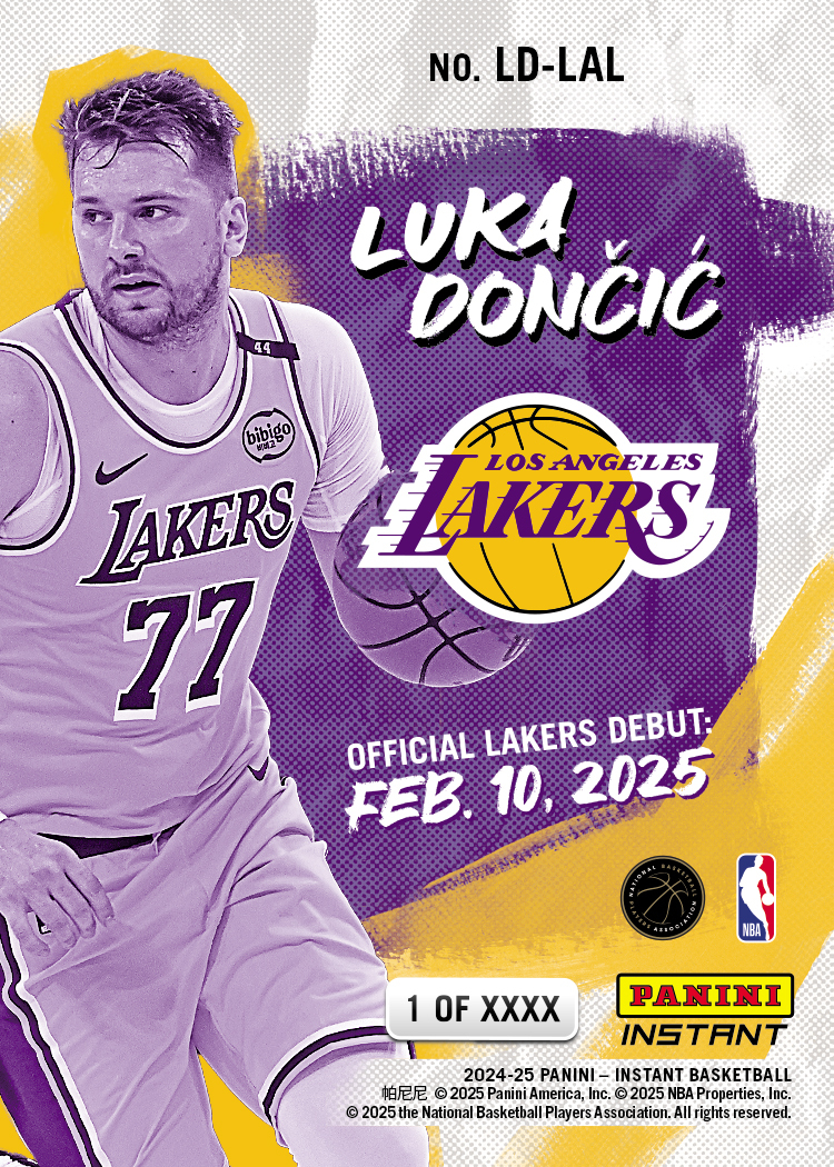 Luka Doncic - 2024-25 Panini Instant NBA 球員卡 #LD-LAL
