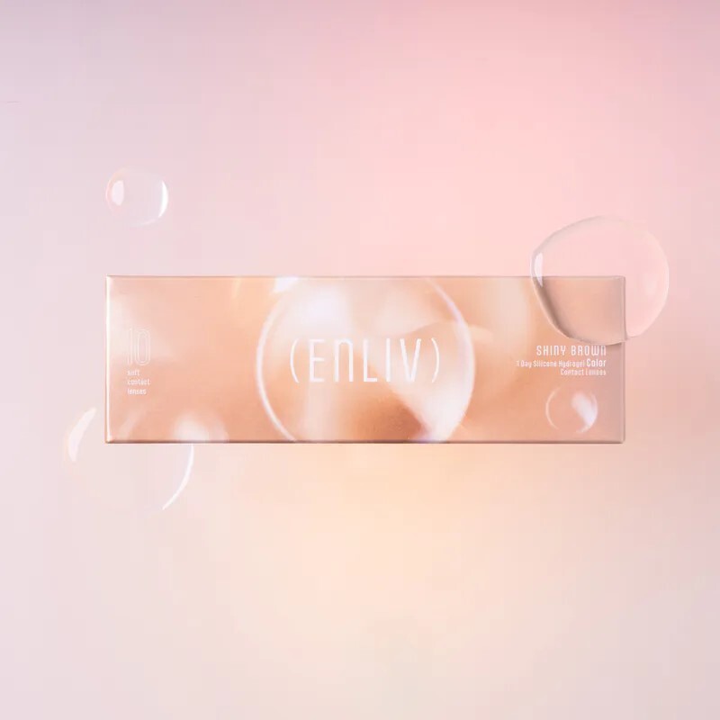 恩莉芙矽水膠彩色日拋(10片)晶漾棕