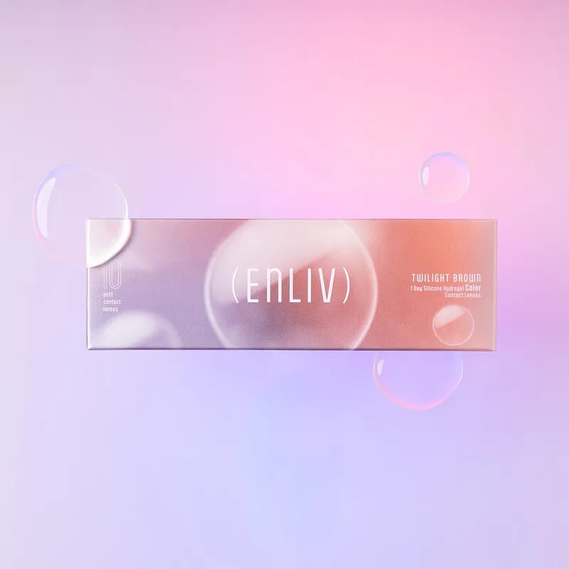 恩莉芙矽水膠彩色日拋(10片)暮光棕