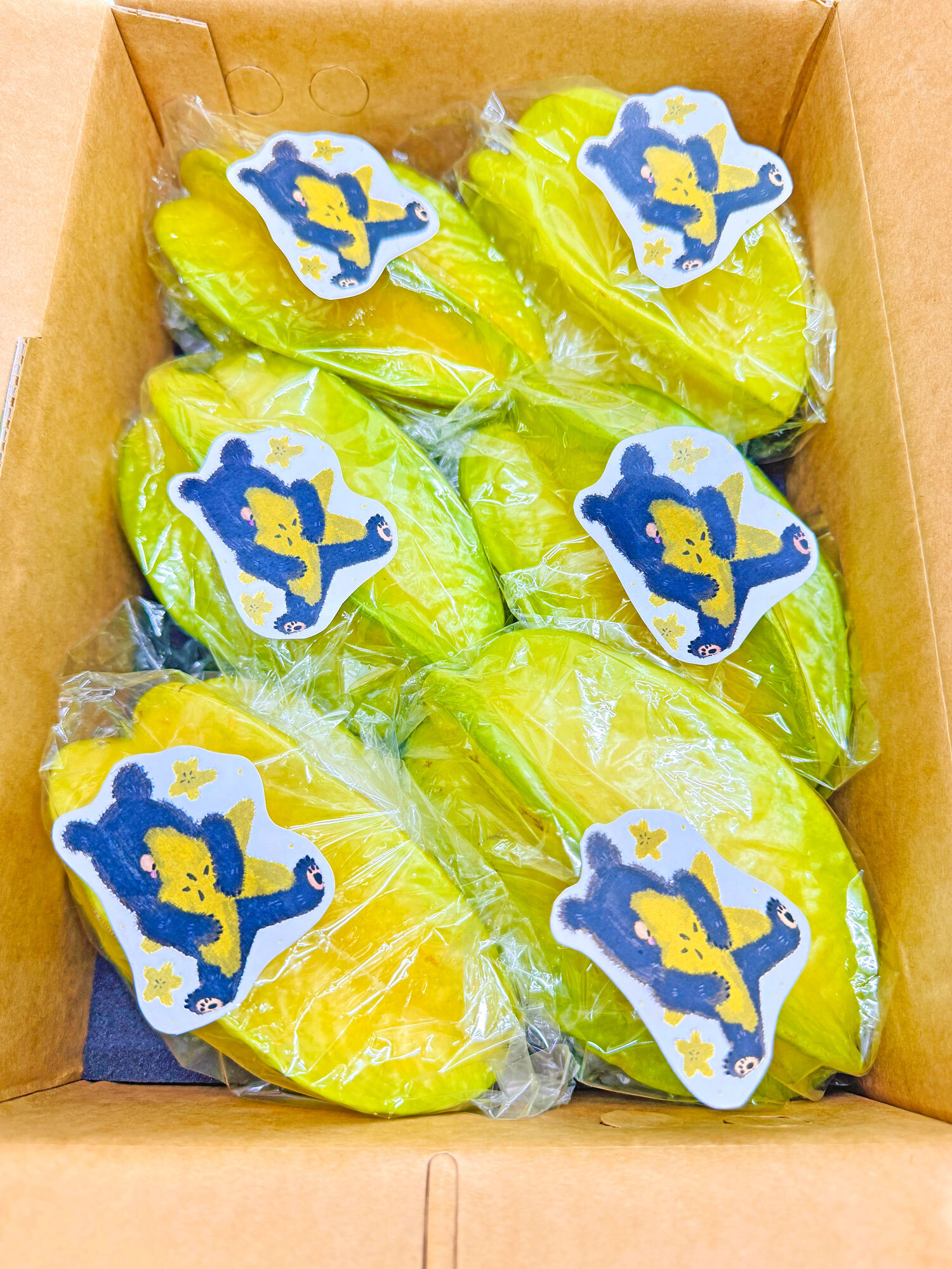 山林遠足熊楠西密枝楊桃禮盒特級中6粒2.5台斤裝(7-9台兩/粒)