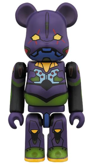 BEARBRICK EVANGELION EVA 初号機 夜間戦闘 GID Ver. 100%