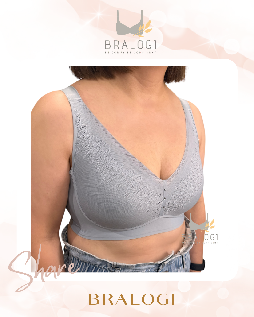 5708 石墨烯零著感無鋼圈內衣 L-4XL