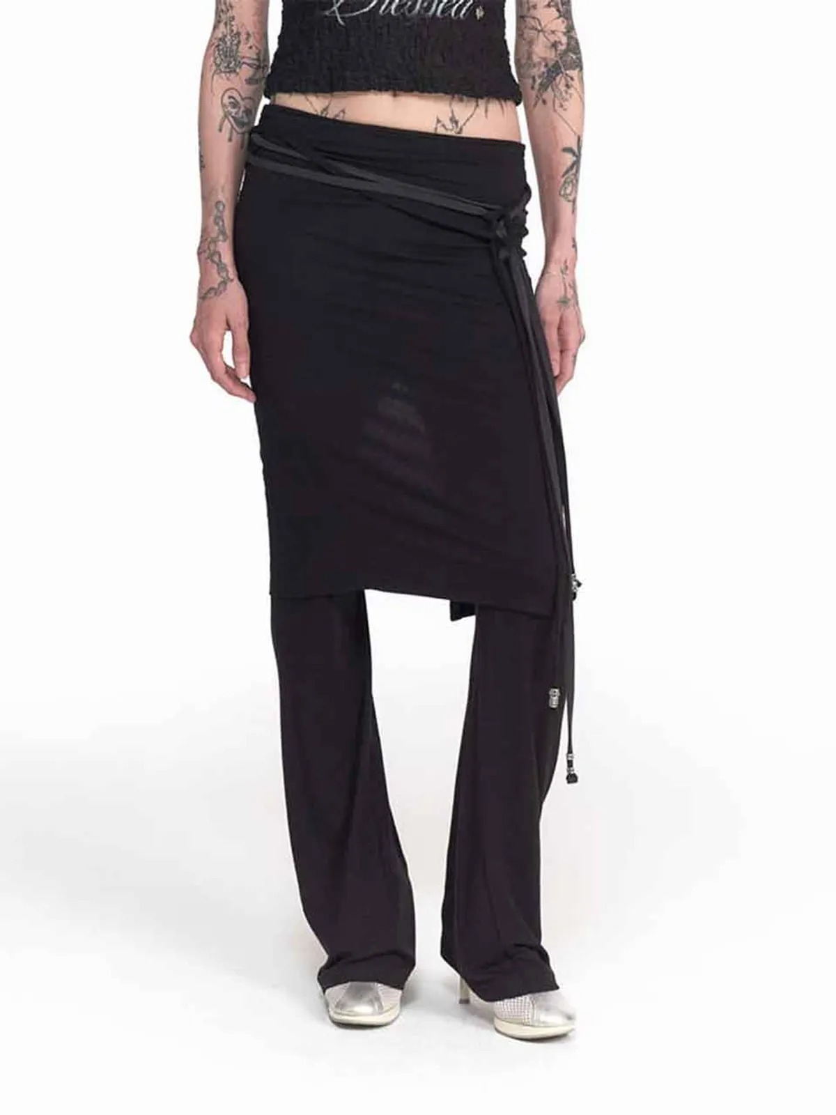 2000ARCHIVES AVA LAYERED SKIRT-PANTS