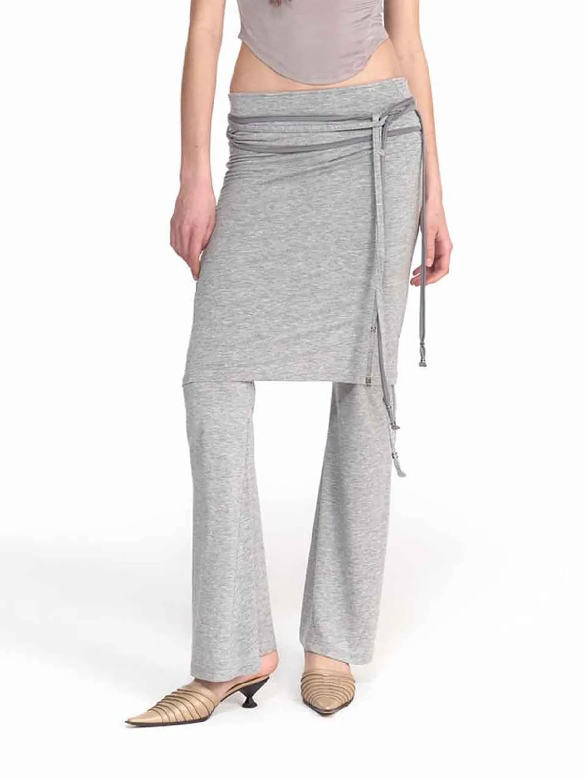 2000ARCHIVES AVA LAYERED SKIRT-PANTS