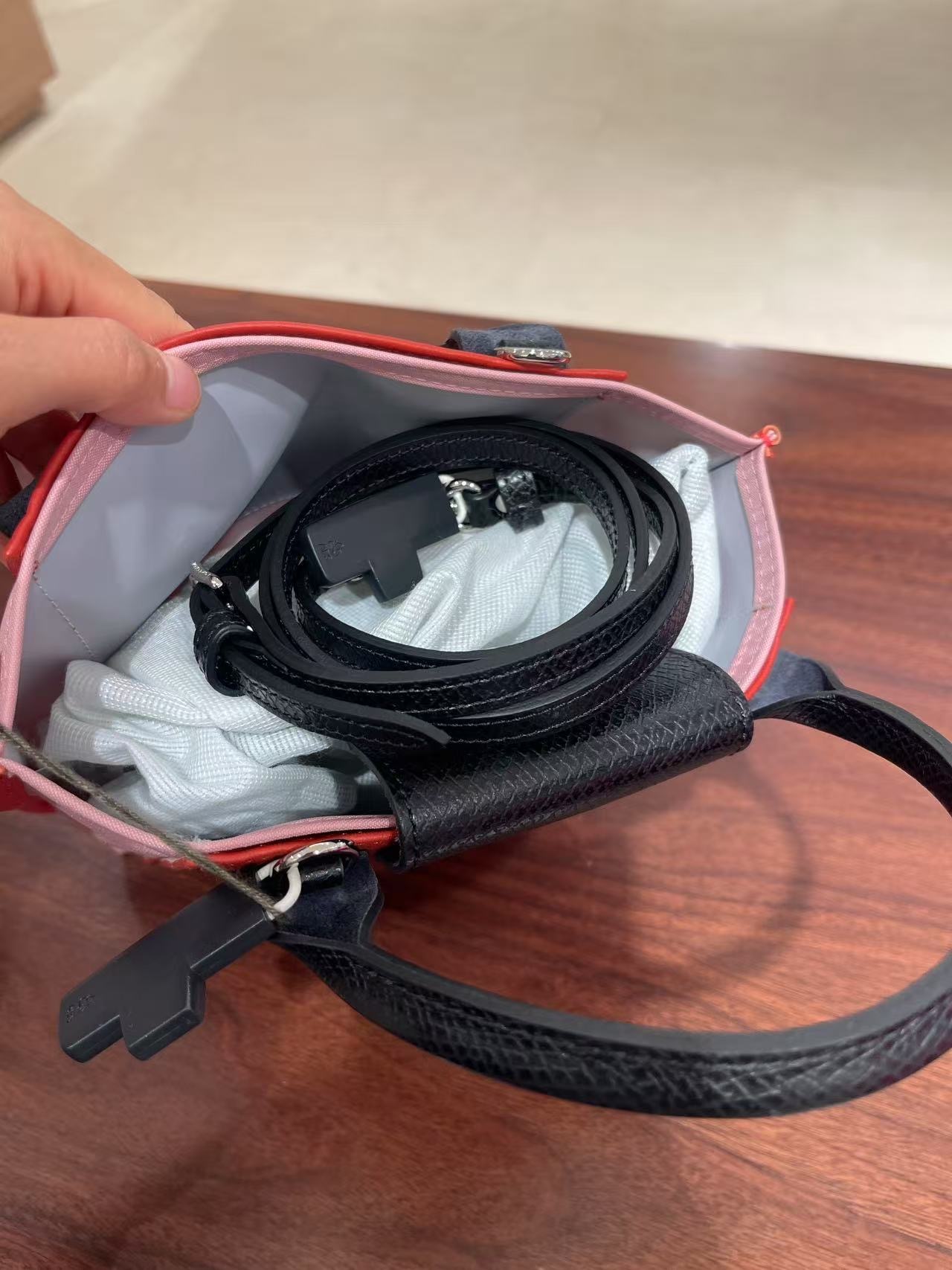 Longchamp Le Pliage Small Tote bag Red & Pink 10263