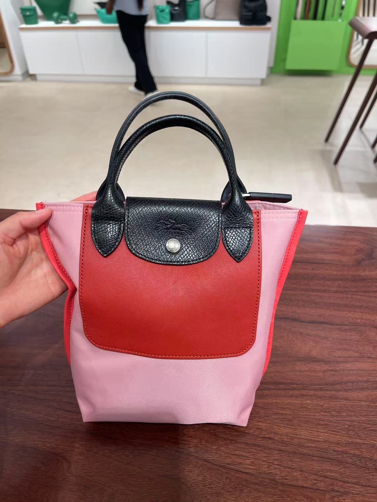 Longchamp Le Pliage Small Tote bag Red & Pink 10263