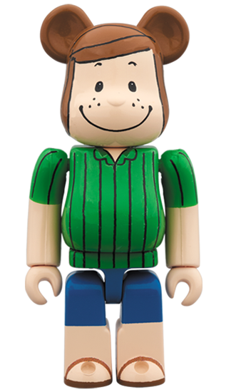 BEARBRICK PEANUTS PEPPERMINT PATTY 100％