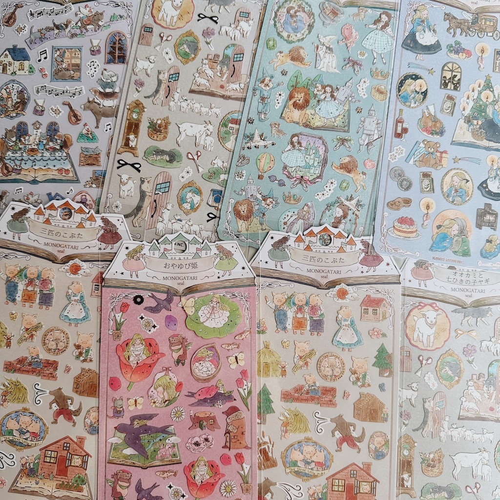 世界的夢幻物語 經典童話系列 燙金貼紙｜日本Kamio
