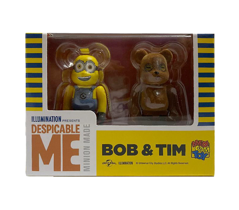 BEARBRICK MINIONS TIM & BOB 100% BOX SET