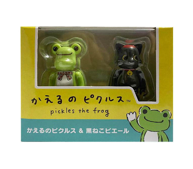 BEARBRICK PICKLES THE FROG  & NYABRICK PIERRE THE BLACK CAT 100% BOX SET
