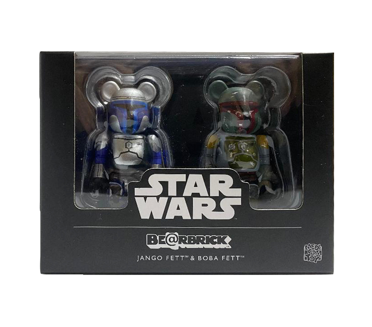 BEARBRICK STAR WARS JANGO FETT & BOBA FETT 100% BOX SET