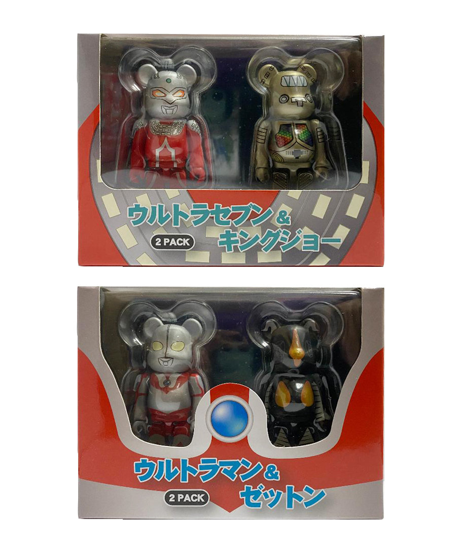 BEARBRICK ULTRAMAN (Ultra Seven & King Joe) & (ULTRAMAN & Zetton) 100% BOX SET OF 2