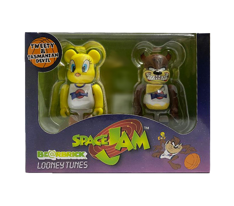 BEARBRICK SPACE JAM TWEETY & TASMANIAN DEVIL 100% BOX SET